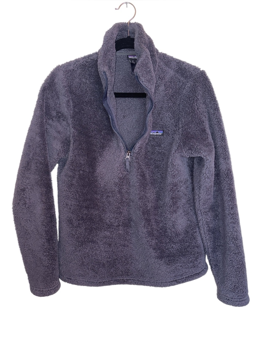 Patagonia Dark Gray Fuzzy Quarter-Zip Pullover medium